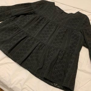 Madewell Peplum eyelet top